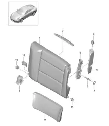 Dossier de siège d'urgence / Accessoires - COUPE - 991.2 Carrera 2017-19