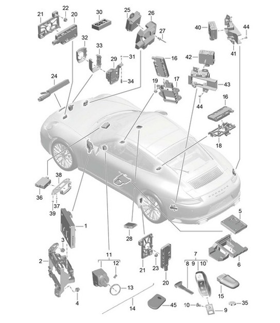 Diagram 901-004 Porsche Cayenne 3.6L 2007>> Electrical equipment