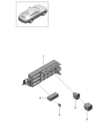 Impianto elettrico centrale / Parte posteriore 991.2 Carrera 2017-19
