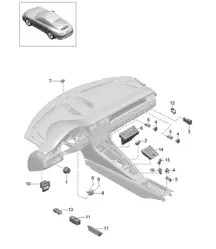 Interruttore / Pannello di controllo / Aria condizionata 991.2 Carrera 2017-19