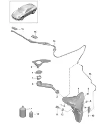 Sistema lavaparabrisas 991.2 Carrera 2017-19