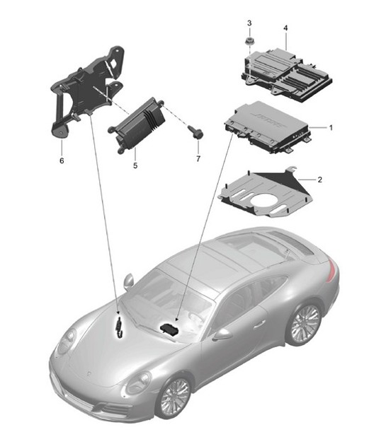 Diagram 911-010 Porsche Panamera Turbo S E-Hybrid 4.0L V8 