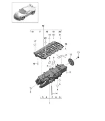 Pompa olio (Modello: DGG,DGGA,DGGB,DNS,DSD) 991 GT3 4.0L 2014-21