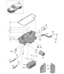 Filtre à huile / Console 991 R/GT3/RS 2014-21