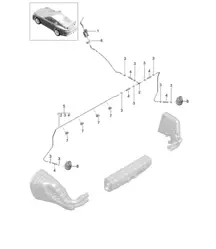 Abgasanlage / Unterdruckanlage 991 R/GT3/RS 2014-21
