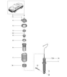 Amortisseurs / Ressort hélicoïdal 991 R/GT3/RS 2014-17