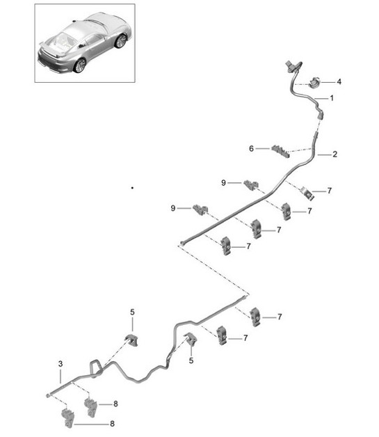 Diagram 604-016 Porsche 918 Spyder 2014-2015 