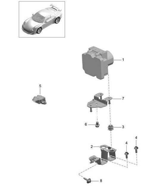 Diagram 605-001 Porsche Cayman S 3.4L 987C 2005-08 Wheels, Brakes