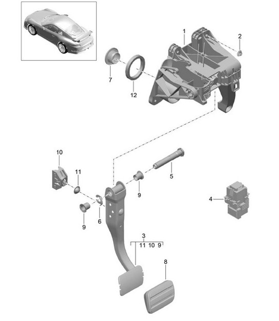 Diagram 702-000 Porsche Cayenne Coupe Turbo V8 4.0L Petrol 550Hp 