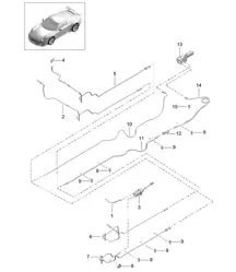 Azionamento frizione / Pompa frizione / Cilindro ricevitore frizione / Linee - PR:486 - 991 GT3/RS 2018>>