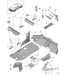 Plancher - Centre - 991 GT3 2014-21