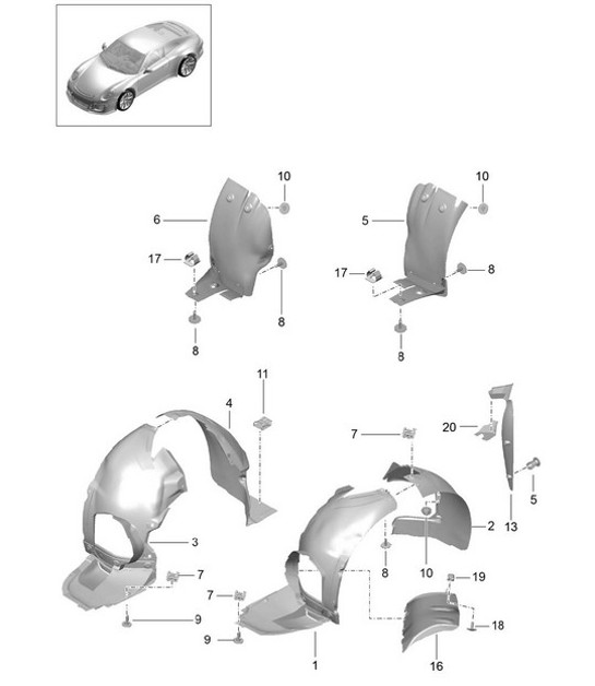 Diagram 801-079 Porsche Cayenne E-Hybrid V6 3.0L 470Hp 