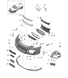 Frontstoßstange / Spoiler 991 GT3 2014-17