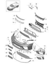 Frontstoßstange / Spoiler 991 GT3 (2. Gen.) 2018>>