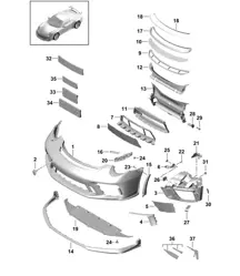 Frontstoßstange / Spoiler 991 GT3 II RS 2018>>