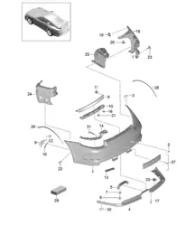 Rear bumper 991 GT3 2014-17