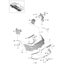 Rear bumper 991 GT3 (2nd Gen.) 2018>>