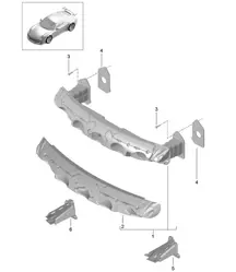 Soporte para parachoques delantero 991 GT3 2014-17