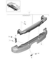 Soporte para parachoques trasero 991 GT3 2014-17