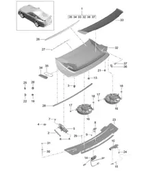 Spoiler arrière 991 GT3 2014-17