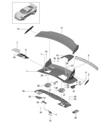 Cofano posteriore / Spoiler posteriore 991 GT3 2018>>