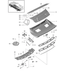 Rear spoiler GT3 RS (1st Gen.) 2014-17