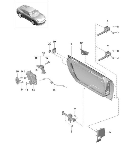 Diagram 804-005 Porsche Cayenne S V8 4.8L Petrol 400HP Body