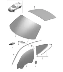 Fenêtre / vitrage 991 GT3 2017>>