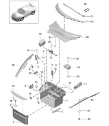 Luggage compartment trim 991 GT3 2014-21