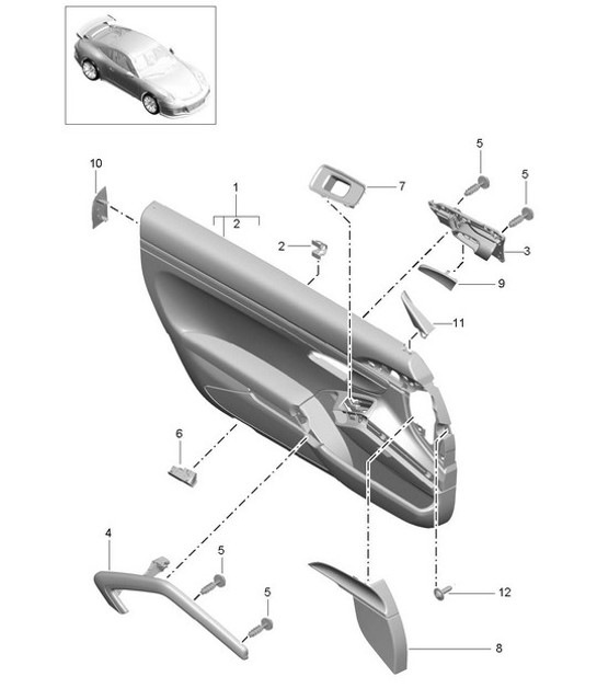 Diagram 808-003 Porsche 991 (911) MK2 2016-2019 Body