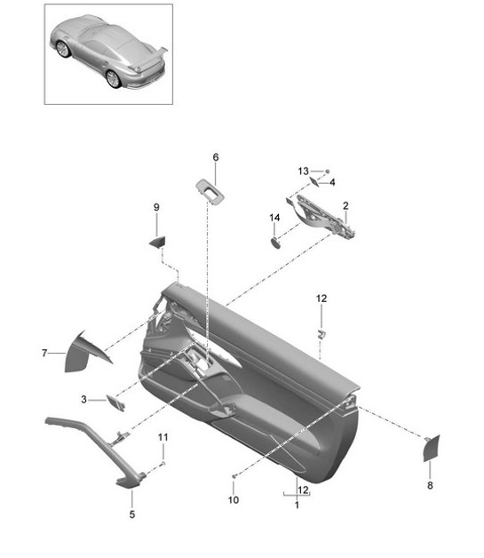 Diagram 808-017 Porsche Panamera 970 MK1 (2009-2013) Body