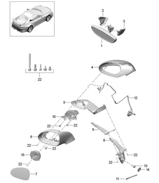 Diagram 809-050 Porsche 928 (1978-1995) 