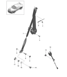 Dreipunkt-Sicherheitsgurt - VORNE - 991 GT3 2014-21