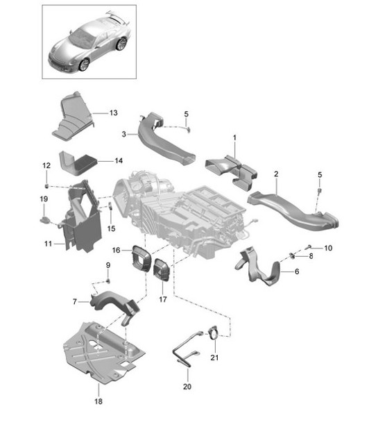 Diagram 813-005 Porsche 356 (1950-1965) Body