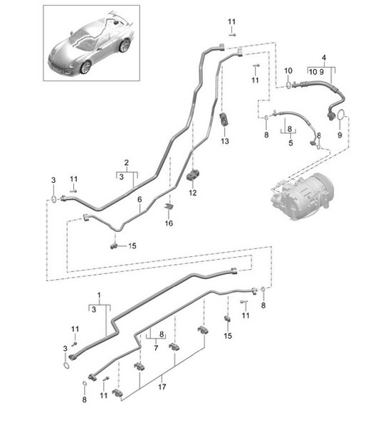 Diagram 813-026 Porsche 991 (911) MK2 2016-2019 Body