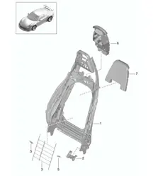 Telaio schienale / sedile sportivo Plus / Accessori 991 GT3 2014-21