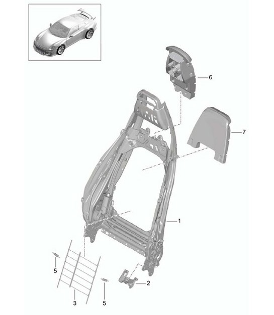 Diagram 817-026 Porsche 991 (911) MK1 2012-2016 Body