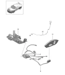 Faisceaux de câbles / Interrupteurs / Unités de commande / Moteur électrique / Siège sport Plus 991 GT3 2014-21