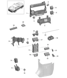 Système électrique central / Tableau de bord 991 R/GT3/RS 2014-21