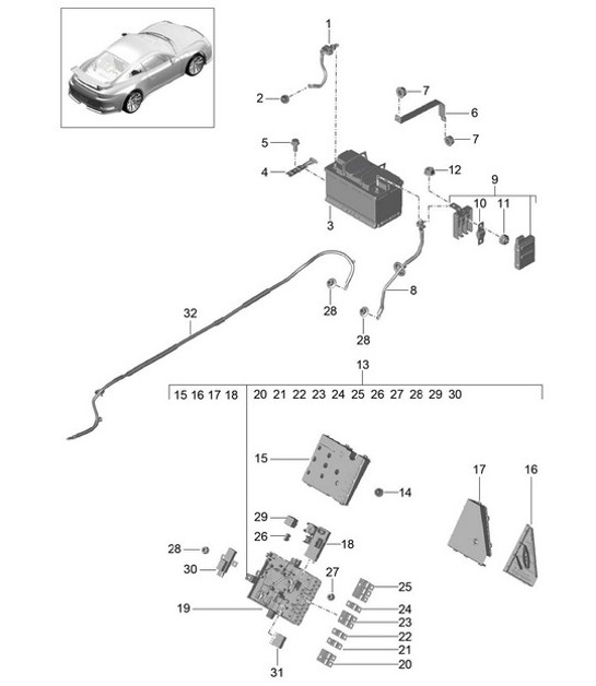 Diagram 902-006 Porsche Cayenne 3.6L 2007>> Materiale elettrico