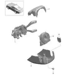 Commodo de colonne de direction 991 R/GT3/RS 2014-21