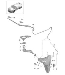 Sistema lavaparabrisas 991 R/GT3/RS 2014-21