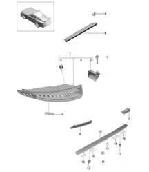 Luce posteriore / Luce targa / Luce stop supplementare 991 GT3/RS 2018>>