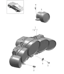 Combi-instrument / Stopwatch 991 R/GT3/RS 2014-17