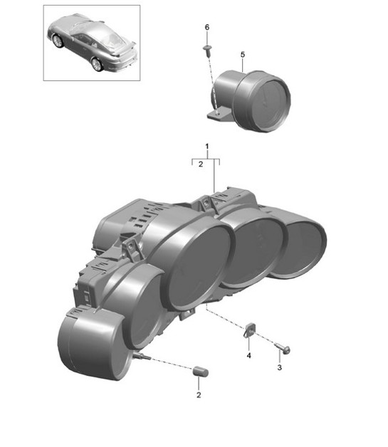 Diagram 906-002 Porsche Boxster 987 S 3.2/3.4L 2005-08/08 Electrical equipment