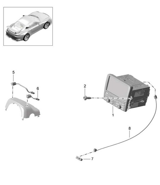 Diagram 911-000 Porsche 911 & 912 (1965-1989) Electrical equipment