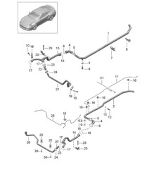 Raffreddamento ad acqua 2 - Avantreno - 991 Turbo / GT2 RS 2014-20 Raffreddamento ad acqua 2 - Avantreno - 991 Turbo / GT2 RS 2014-20