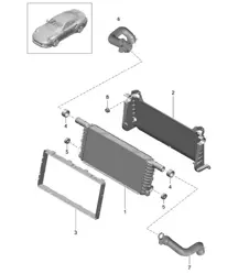 Radiateur - Centre - 991 Turbo / GT2 RS 2014-20