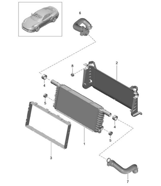 Diagram 105-020 Porsche 991 (911) MK2 2016-2019 Engine