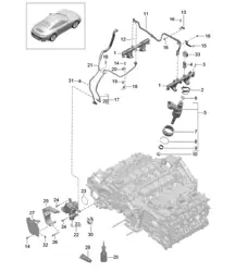 Tubo raccolta carburante / pompa alta pressione 991 Turbo / GT2 RS 2014-20